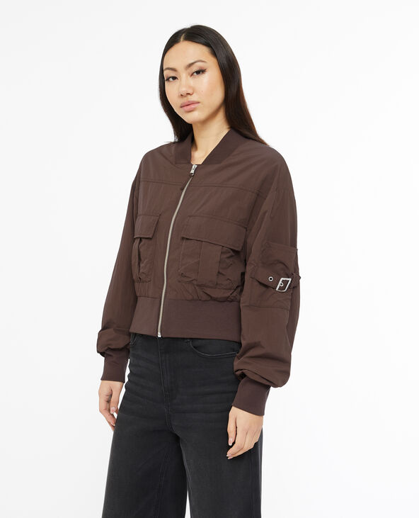 Bomber en toile parachute marron - Pimkie