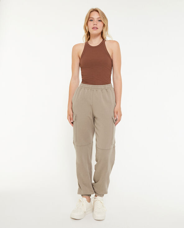 Pantalon de jogging cargo taupe - Pimkie