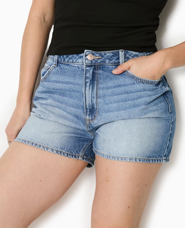Short en jean taille haute bleu - Pimkie