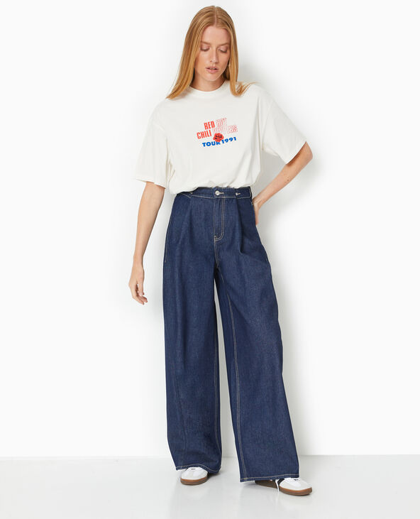Jean wide avec boutonnage multipositions bleu - Pimkie