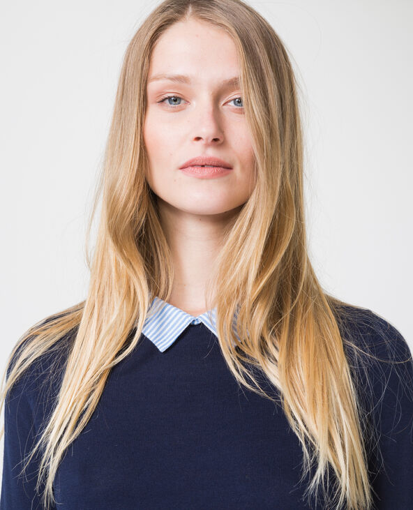 Pull chemise bleu marine - Pimkie