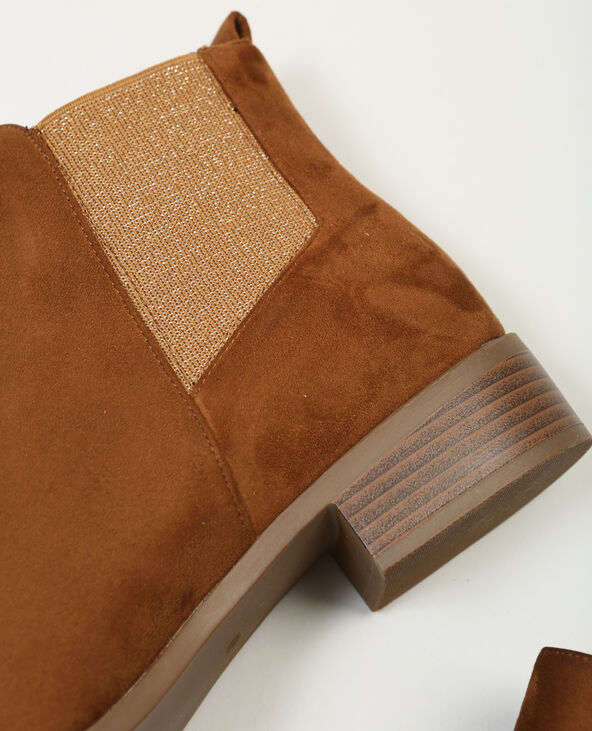Boots chelsea glitter marron - Pimkie