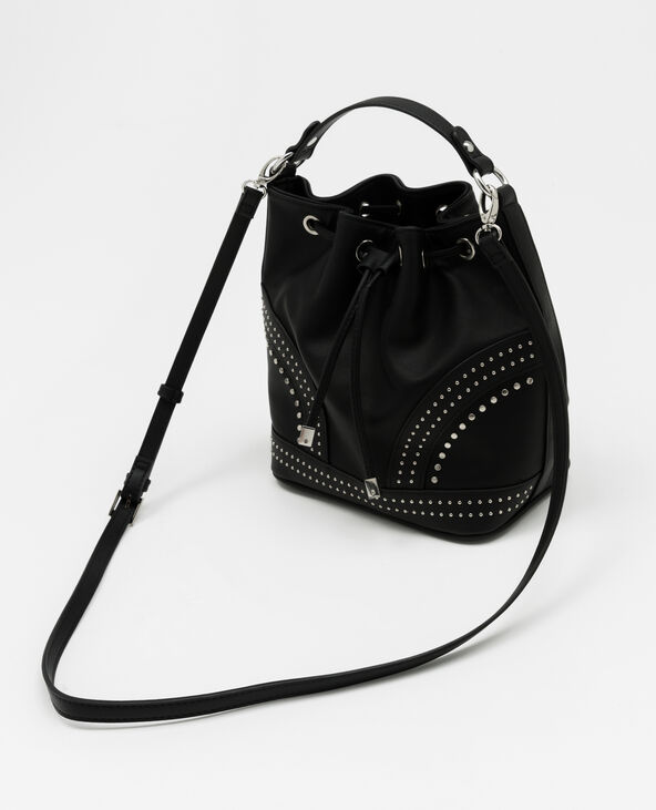 Sac seau en faux cuir noir - Pimkie
