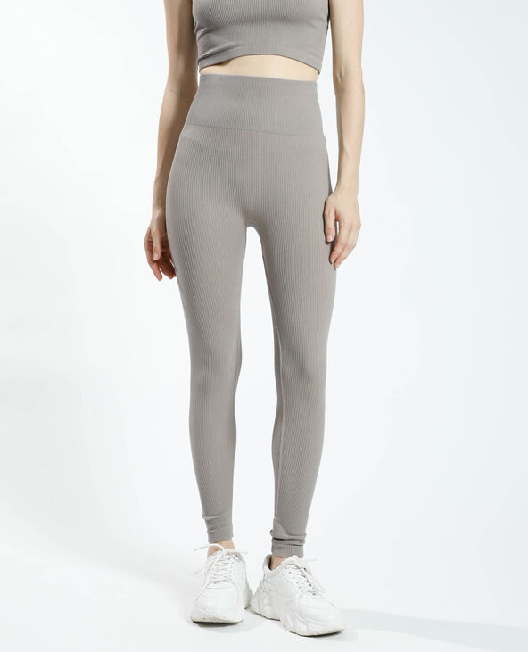 Legging sans coutures taupe - Pimkie