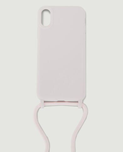 Coque iPhone avec bandoulière rose clair - Pimkie