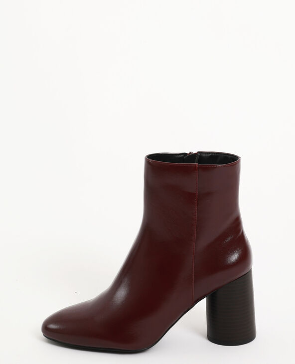 Boots à talon bordeaux - Pimkie