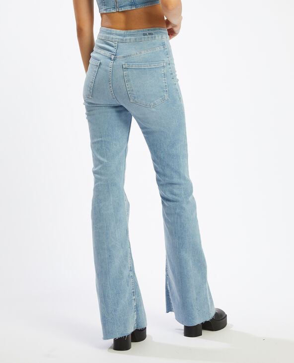 Jean flare taille haute bleu - Pimkie