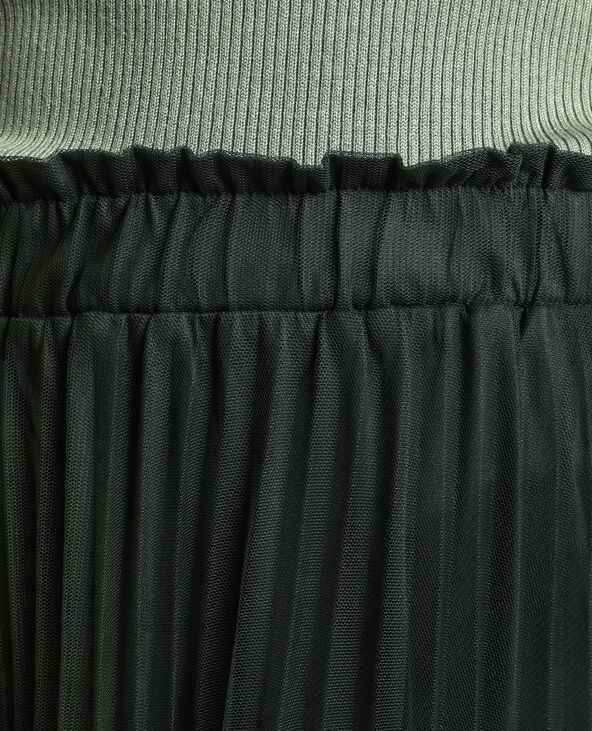 Jupe longue en tulle vert foncé - Pimkie