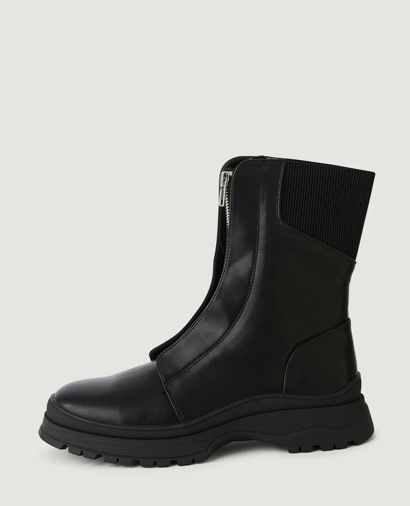 Bottines a zip devant deals