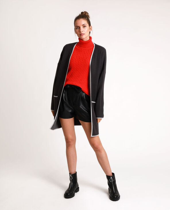Pull à col roulé torsadé rouge - Pimkie