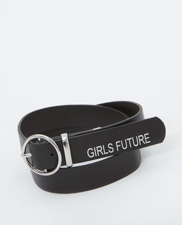 Ceinture à message noir - Pimkie