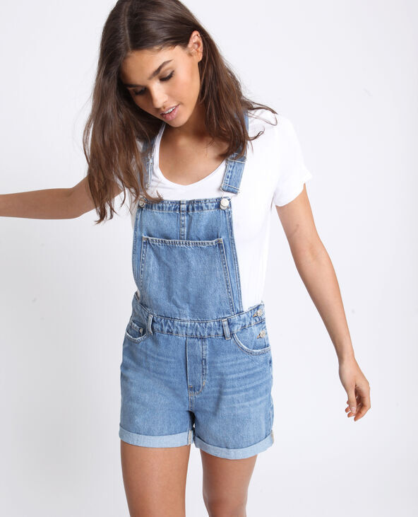 Salopette courte en jean