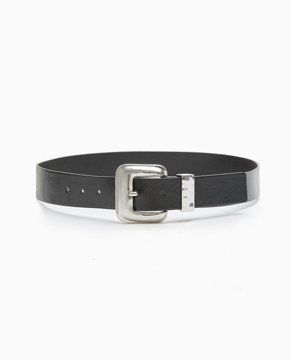 Ceinture avec boucle carrée noir - Pimkie