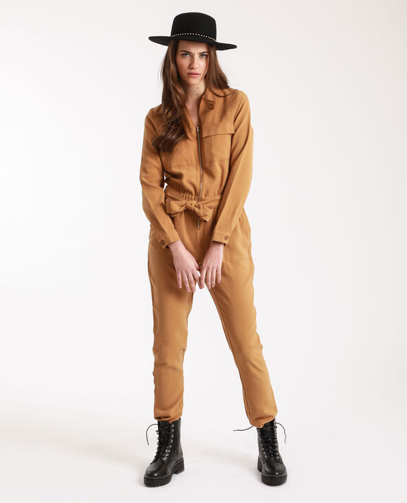 Combi-pantalon à poches camel - Pimkie