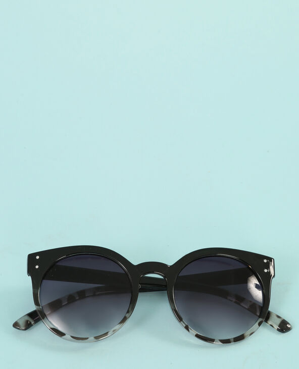 Lunettes rondes yeux de chat noir - Pimkie