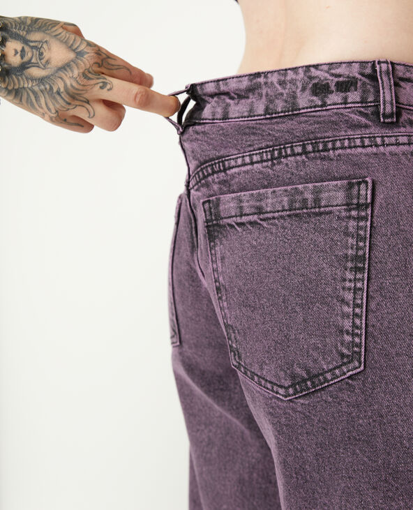 Jean wide taille basse effet dirty violet - Pimkie