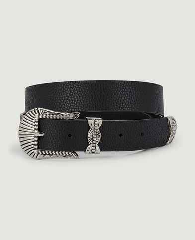 Ceinture boucle western noir - Pimkie