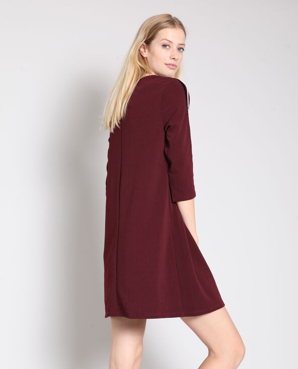 Robe droite rouge bordeaux discount