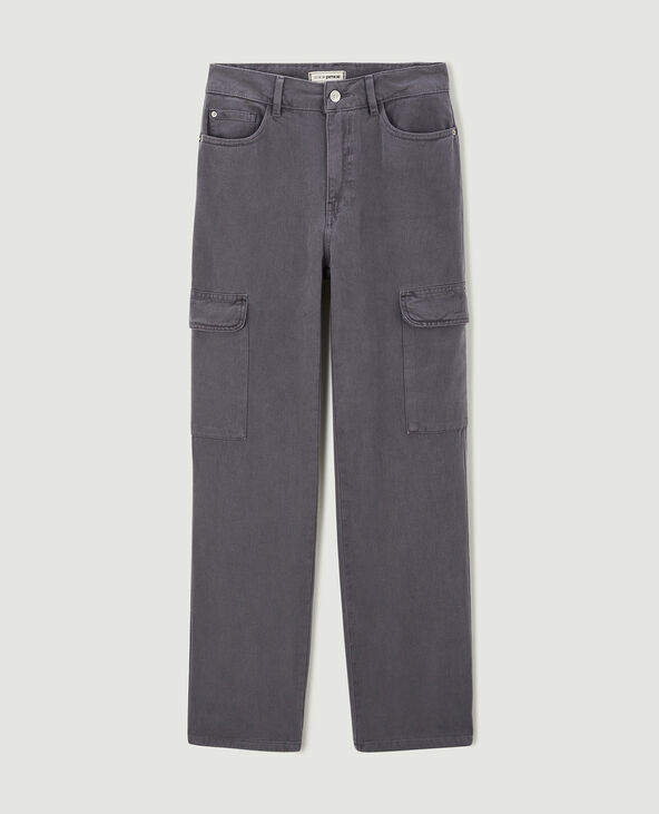 Pantalon cargo droit gris foncé - Pimkie