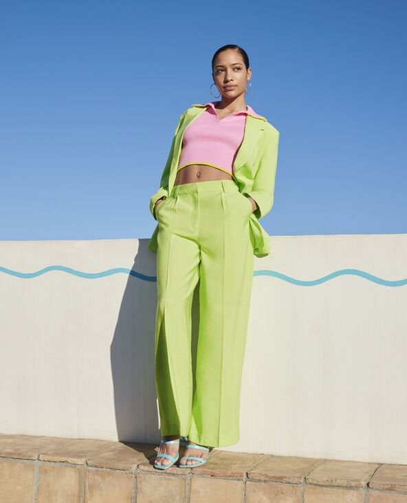Pantalon large en toile fluide