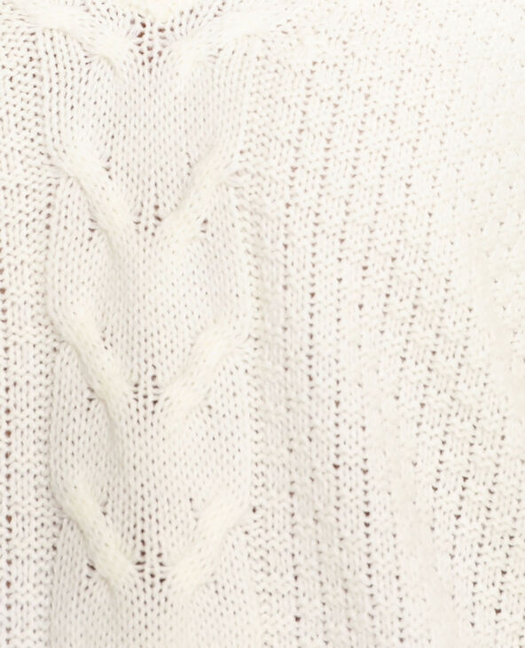 Pull torsadé blanc - Pimkie