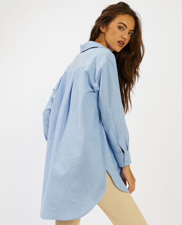 Chemise longue bleu - Pimkie