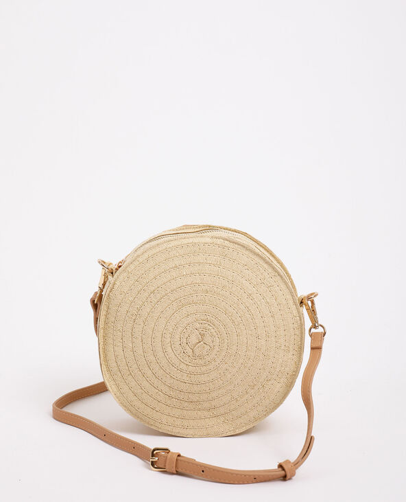 Sac rond en paille beige - Pimkie