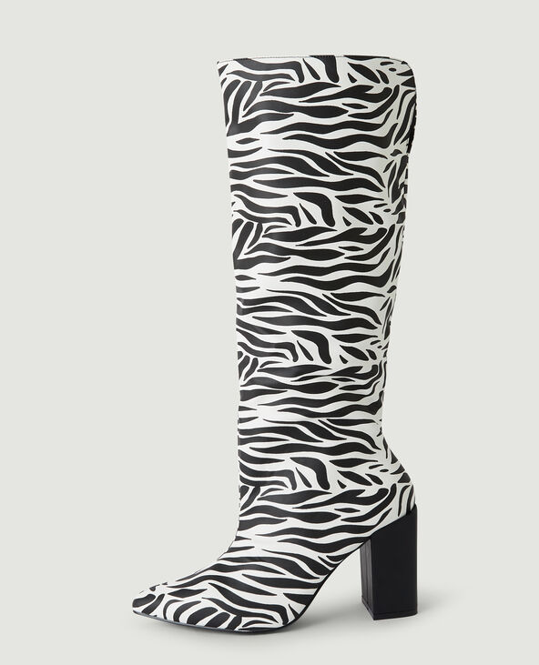Bottes zébrées blanc - Pimkie