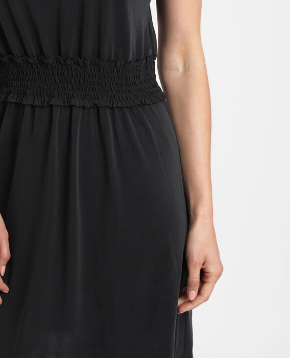 Robe midi smockée noir - Pimkie