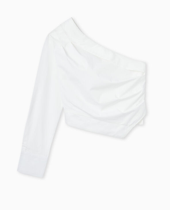 Top chemise asymétrique one shoulder blanc - Pimkie