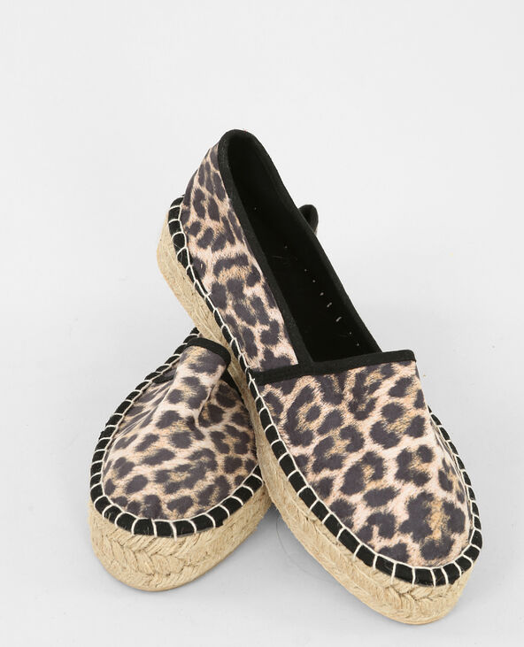 Espadrilles léopard noir - Pimkie