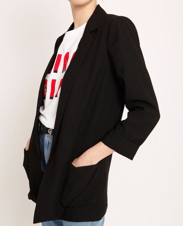 Blazer à manches 3/4 noir - Pimkie