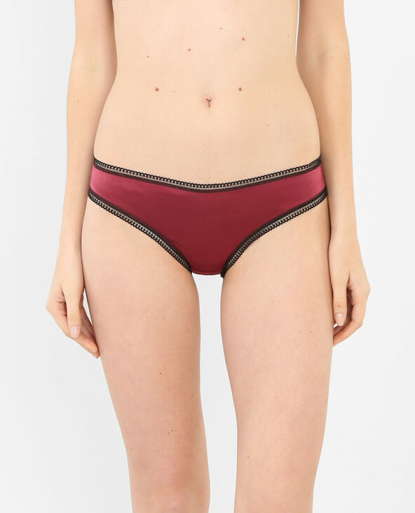 Culotte satin bordeaux - Pimkie
