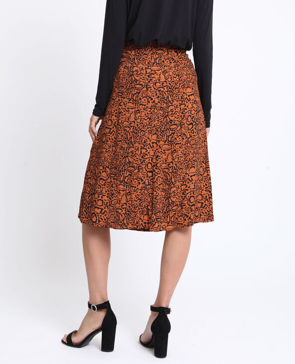 Jupe mi hot sale longue leopard