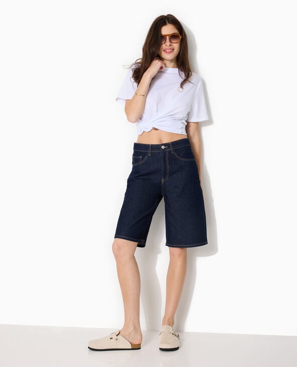 Bermuda en jean taille medium bleu - Pimkie