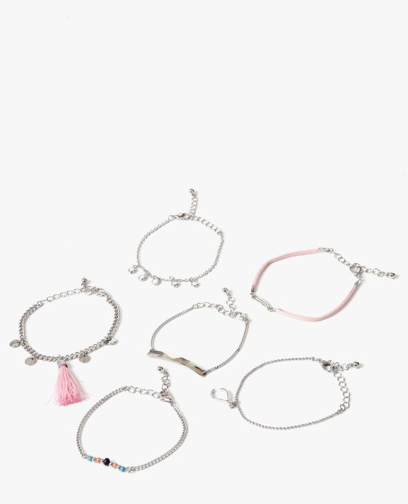 Lot de 6 bracelets argenté - Pimkie
