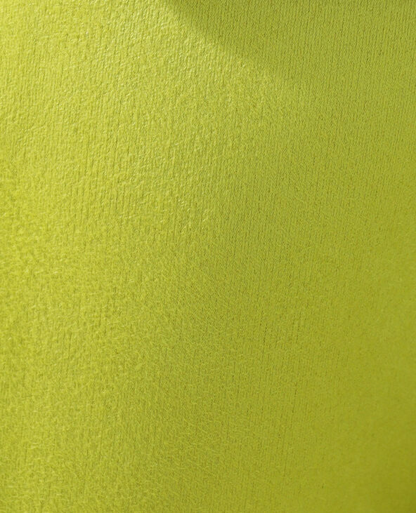 Surchemise en suédine à franges jaune fluo - Pimkie
