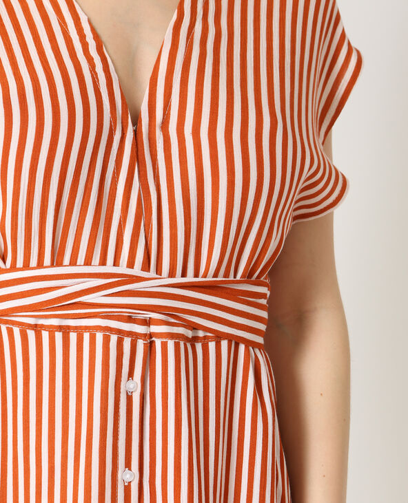 Robe midi ceinturée écru - Pimkie