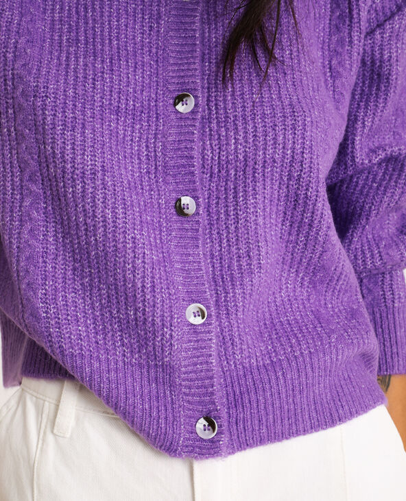 Gilet torsadé violet - Pimkie