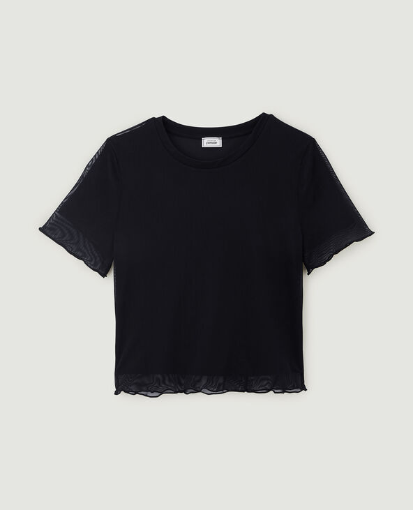 Top court en tulle noir - Pimkie