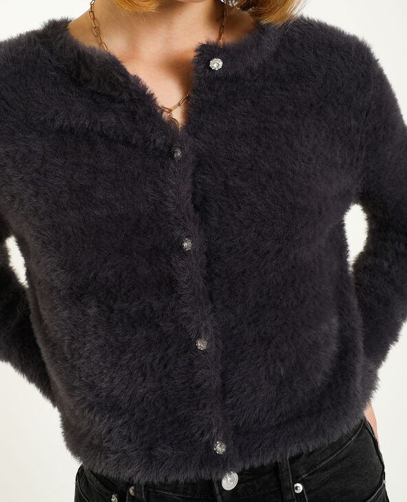 Petit gilet poilu gris - Pimkie