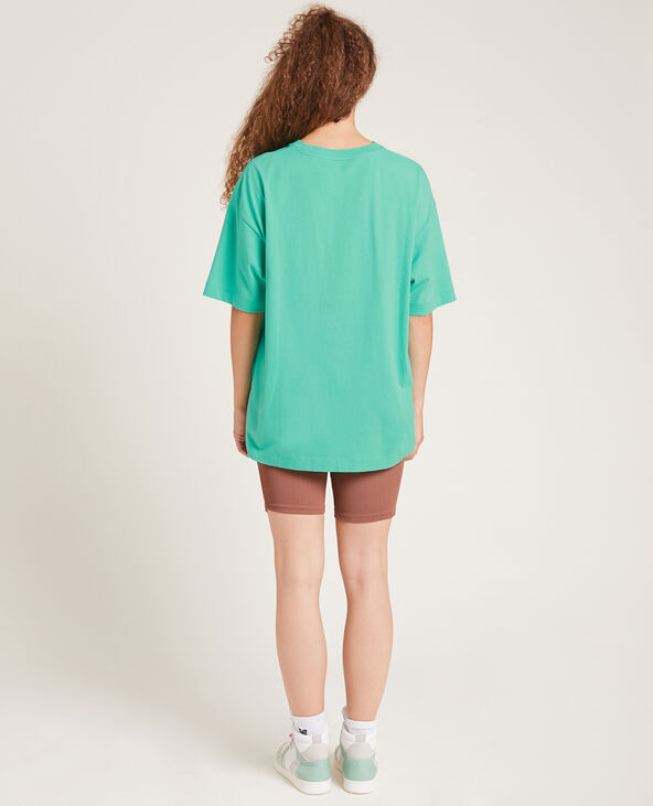 T-shirt oversize col rond vert - Pimkie