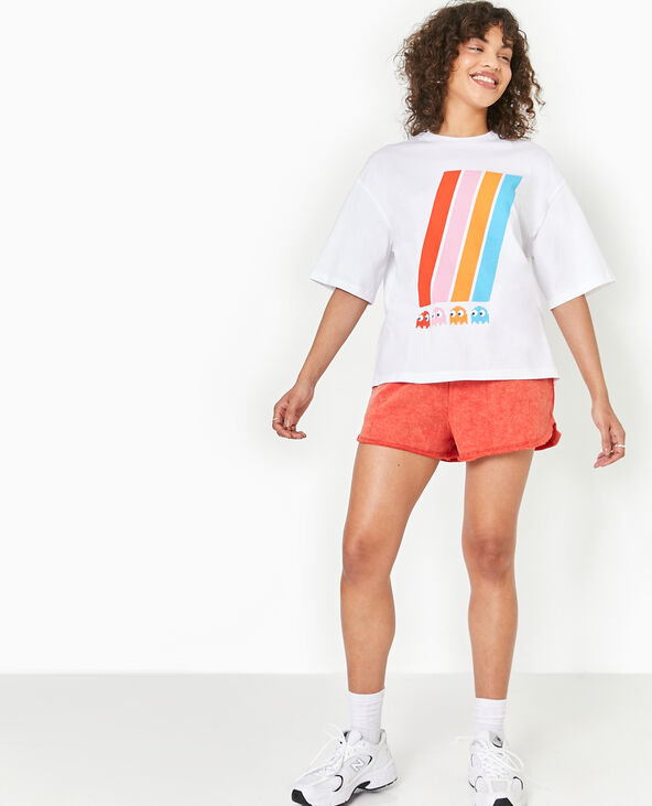 T-shirt oversize licence Pacman blanc - Pimkie