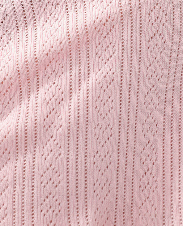 Gilet ajouré rose - Pimkie