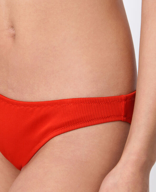 Bas de bikini côtelé marron - Pimkie