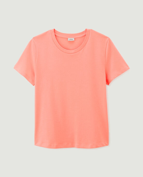 T-shirt basique col rond rose - Pimkie