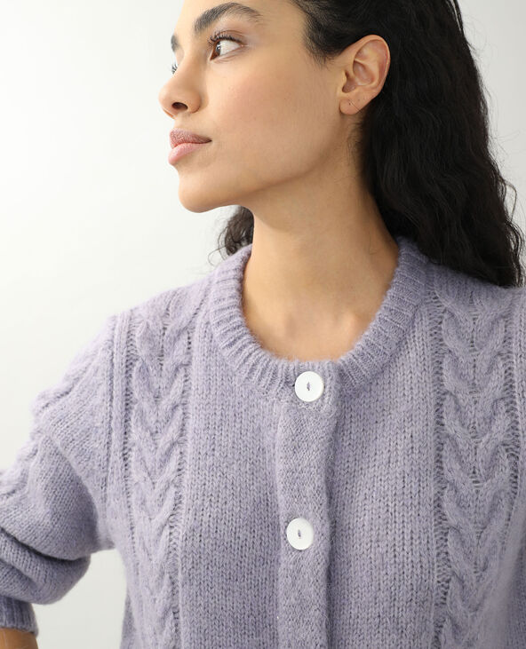 Gilet torsadé violet - Pimkie