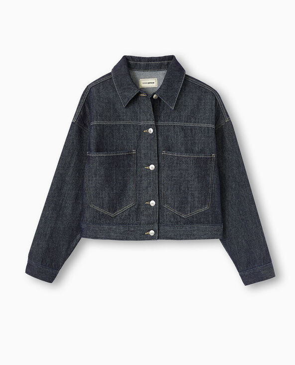 Veste en jean courte bleu - Pimkie