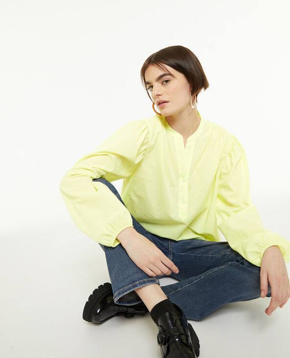 Blouse manches ballons vert anis - Pimkie