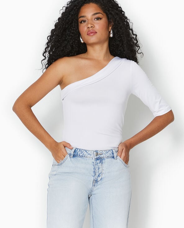 Top one shoulder asymétrique blanc - Pimkie